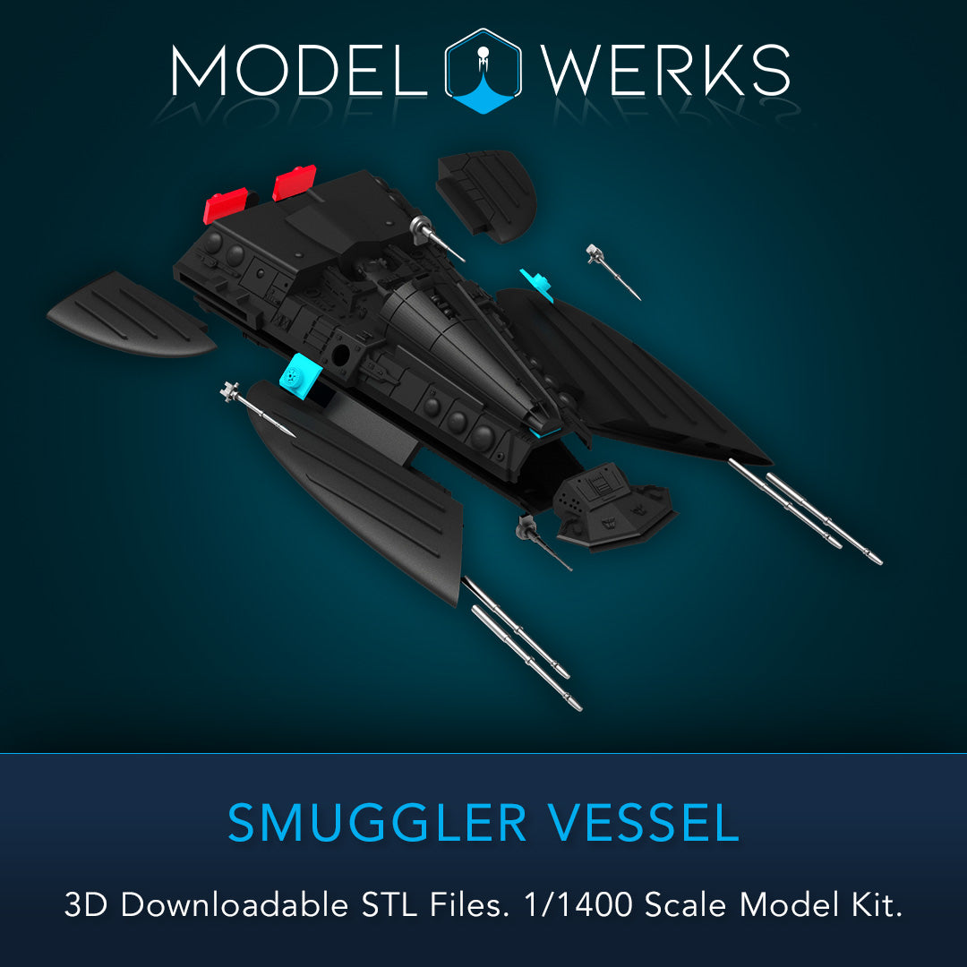 1/1400 Smuggler Ship Kit STL File Download