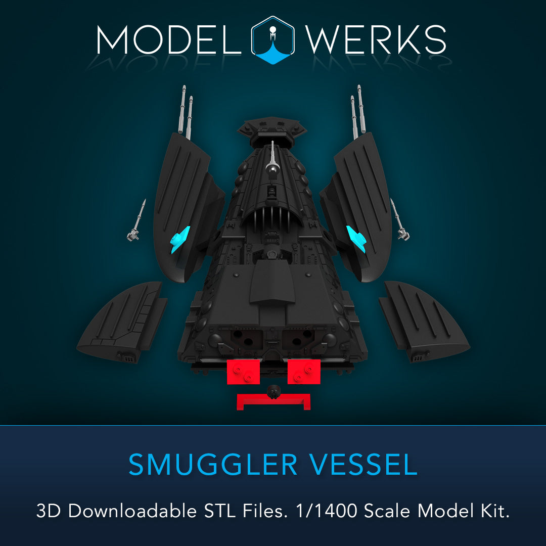 1/1400 Smuggler Ship Kit STL File Download
