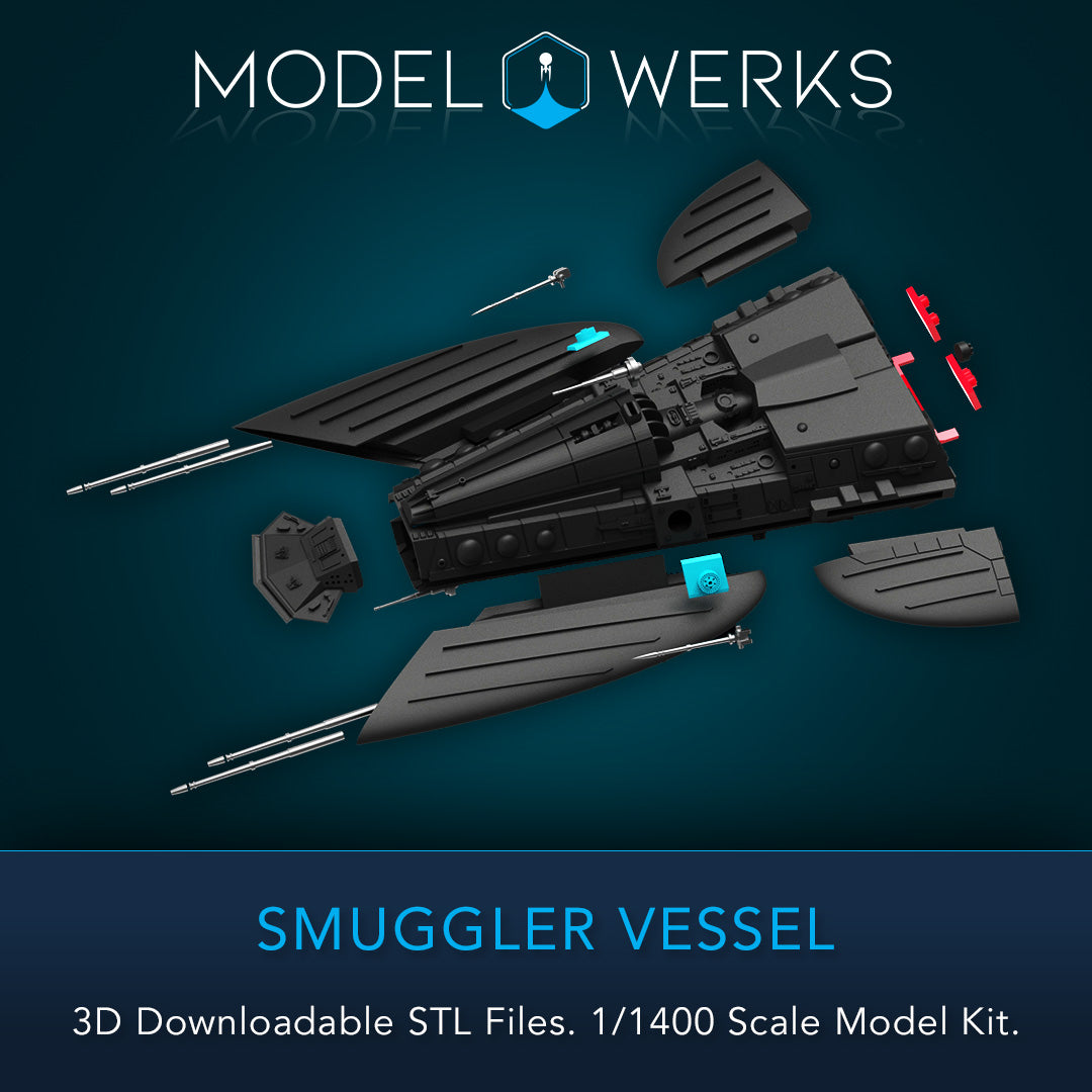 1/1400 Smuggler Ship Kit STL File Download