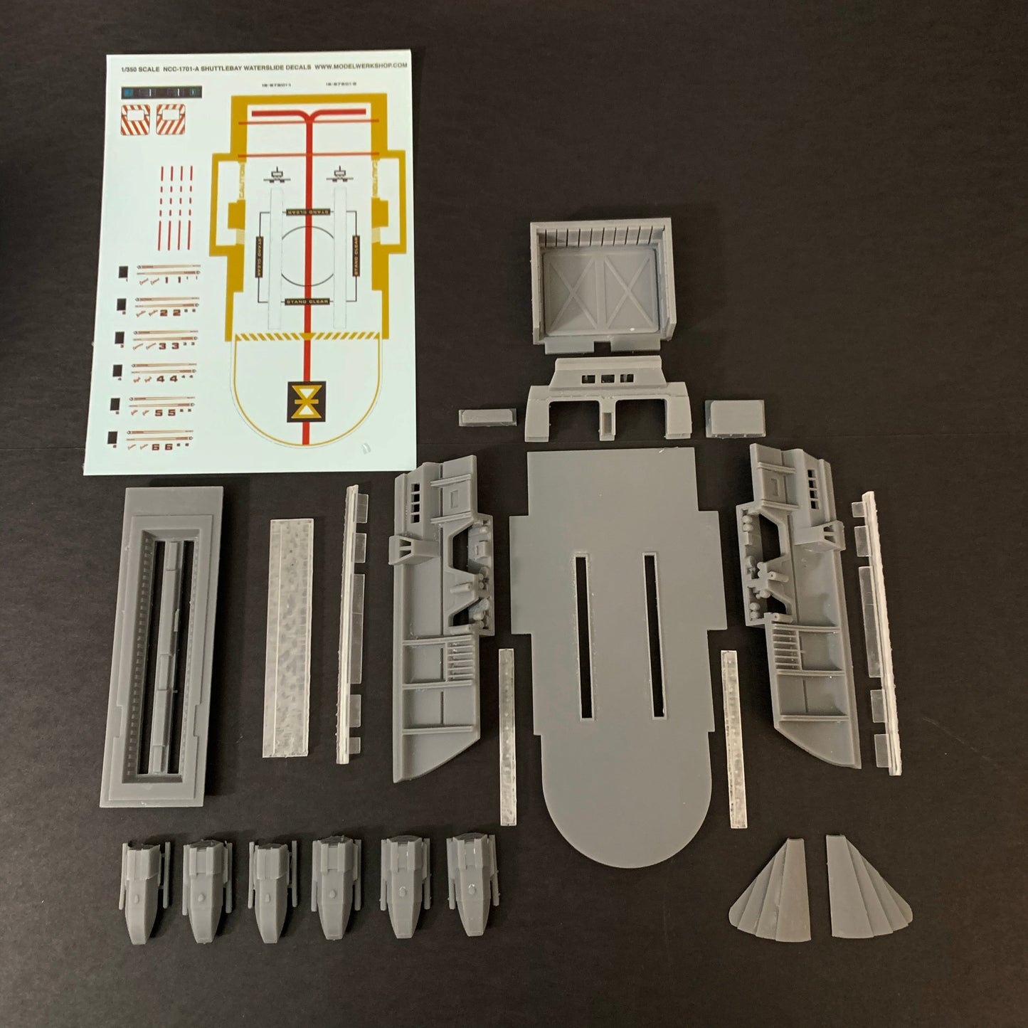 1:350 Scale Refit Enterprise 1701-A Shuttlebay Upgrade Kit STL File Download