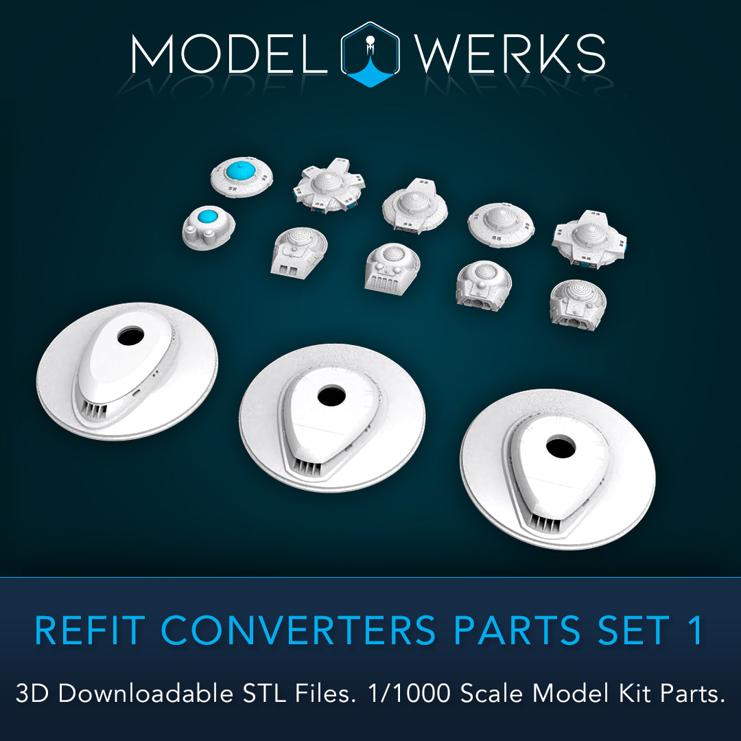 1/1000 Refit Converters Parts Set 1 STL File Download