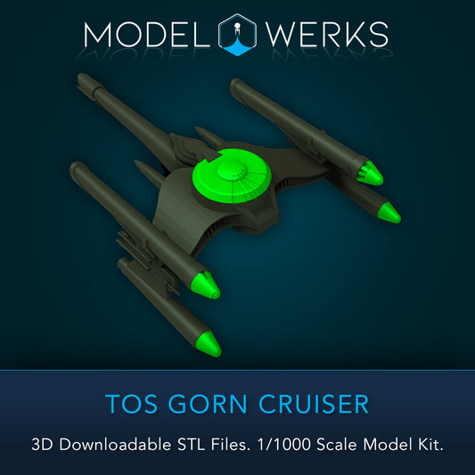 TOS Style Gorn Crusier 1/1000 Scale STL File Download
