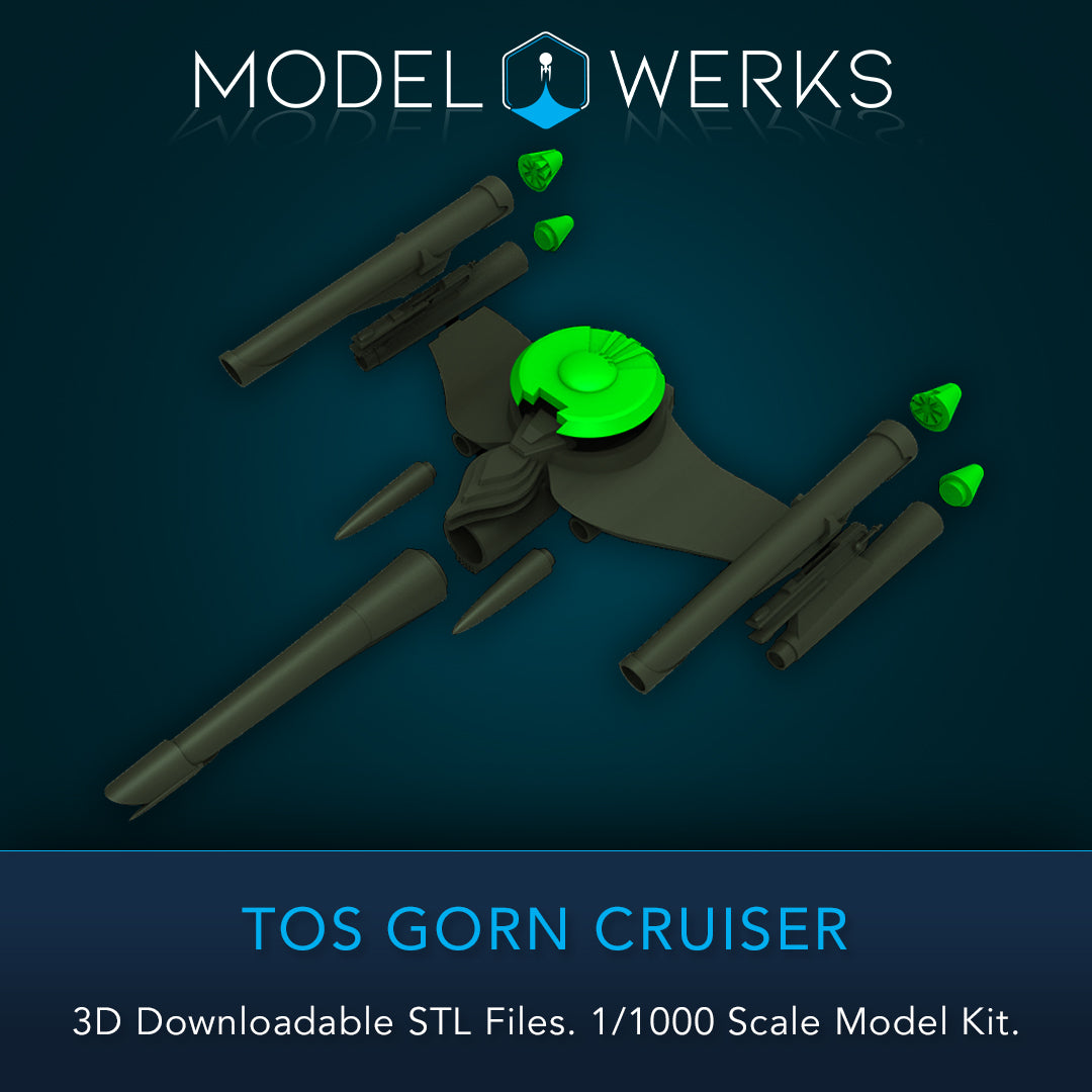 TOS Style Gorn Crusier 1/1000 Scale STL File Download