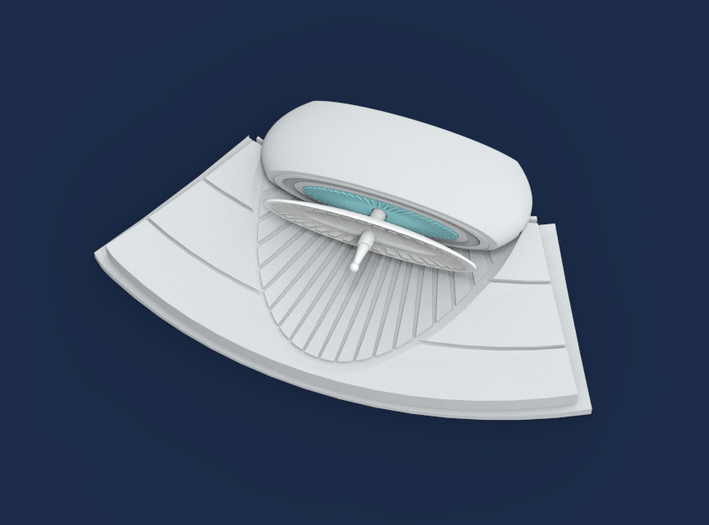 1:1000 Discovery Enterprise Saucer Mounted Deflector Upgrade Kit STL Download