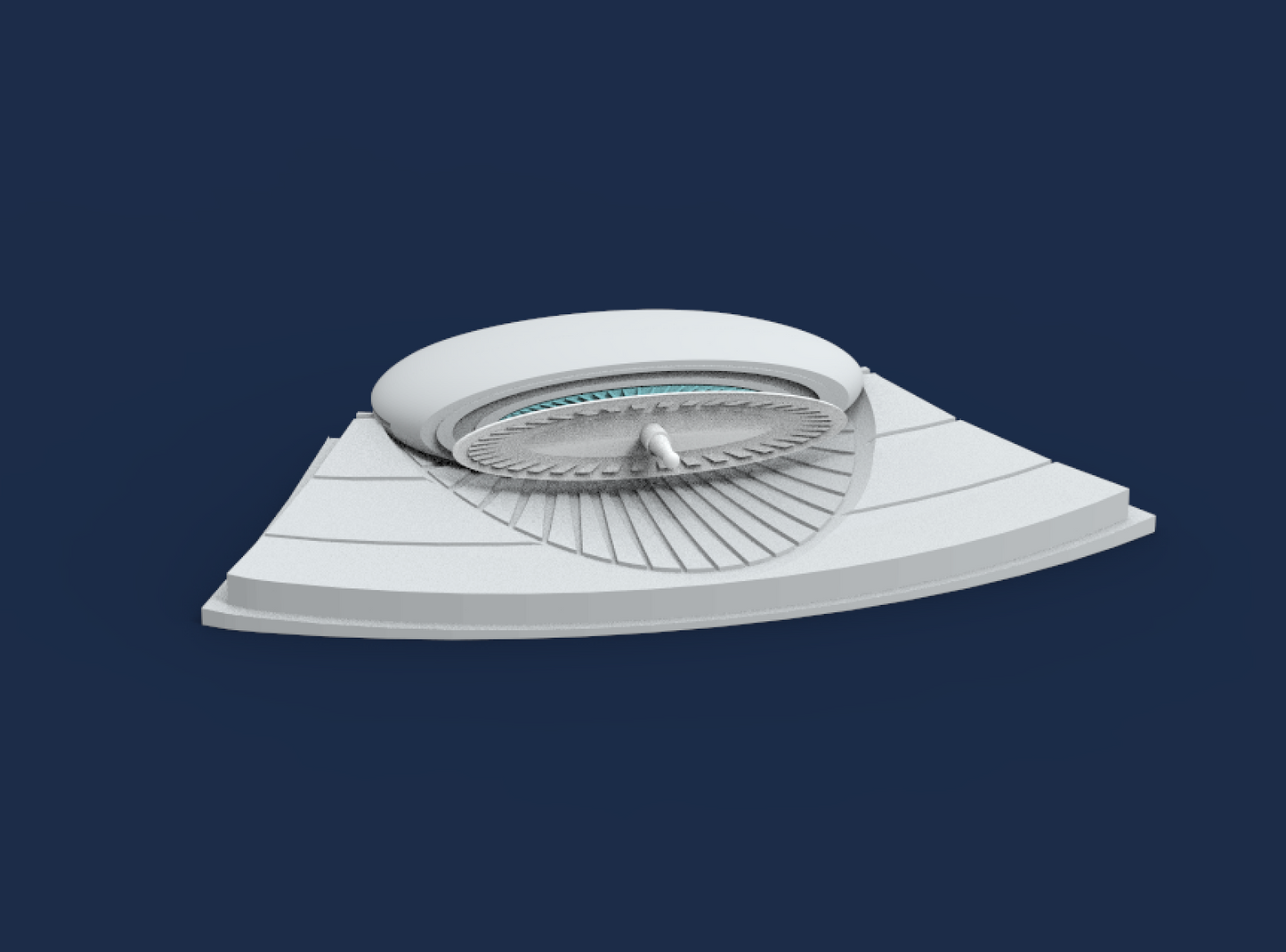 1:1000 Discovery Enterprise Saucer Mounted Deflector Upgrade Kit STL Download