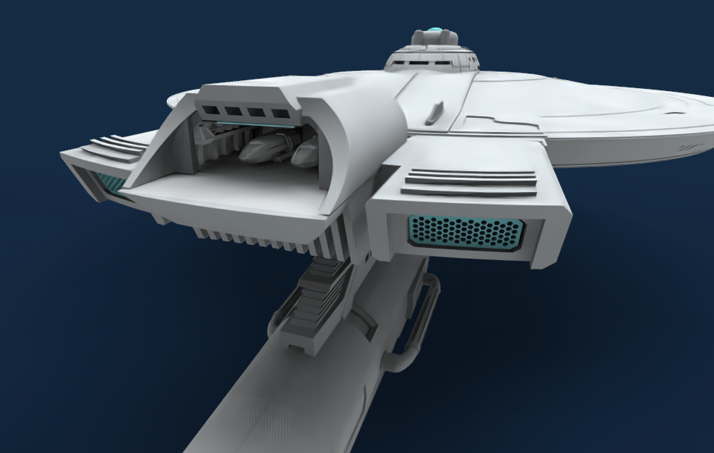 1:1000 Discovery Enterprise Frigate Conversion Kit STL File Download