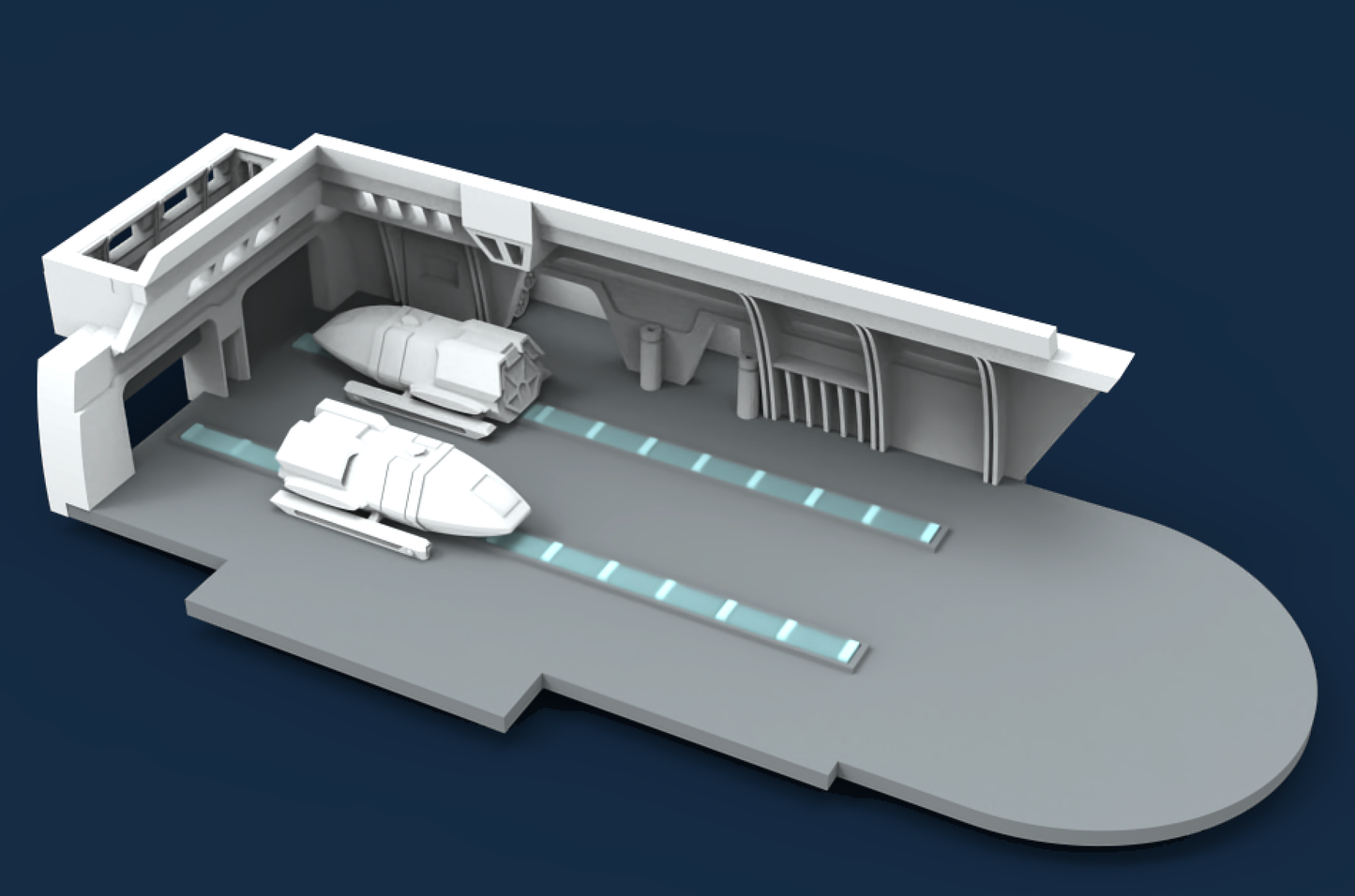 1:350 Scale Refit Enterprise 1701-A Shuttlebay Upgrade Kit STL File Download