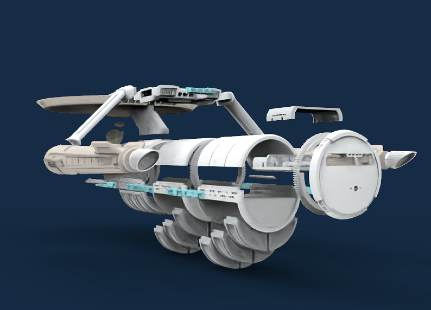 1:1000 Discovery Enterprise Ptolemy Conversion Kit STL Download