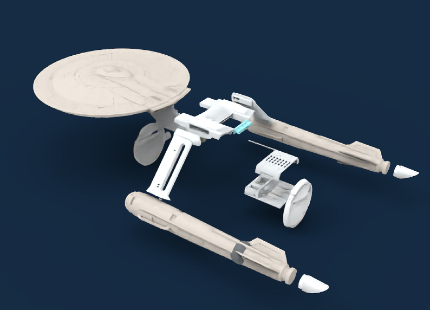 1:1000 Discovery Enterprise Ptolemy Conversion Kit STL Download