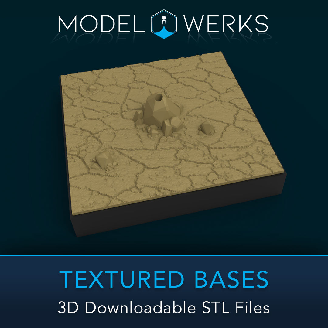 1/72 Scale Textured Bases STL File Download