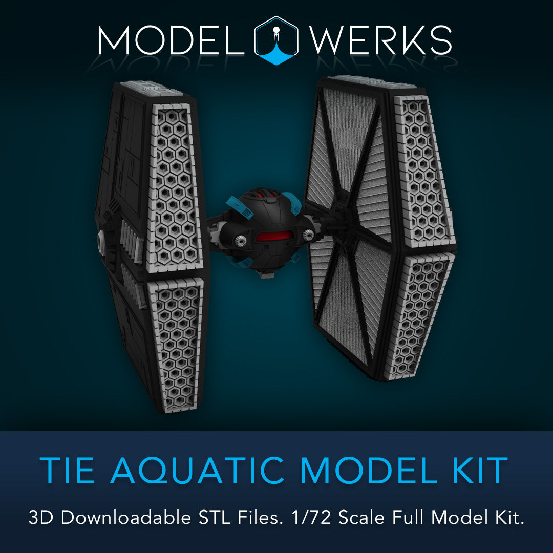 1/72 Scale Tie Aquatic Full Kit STL File Download
