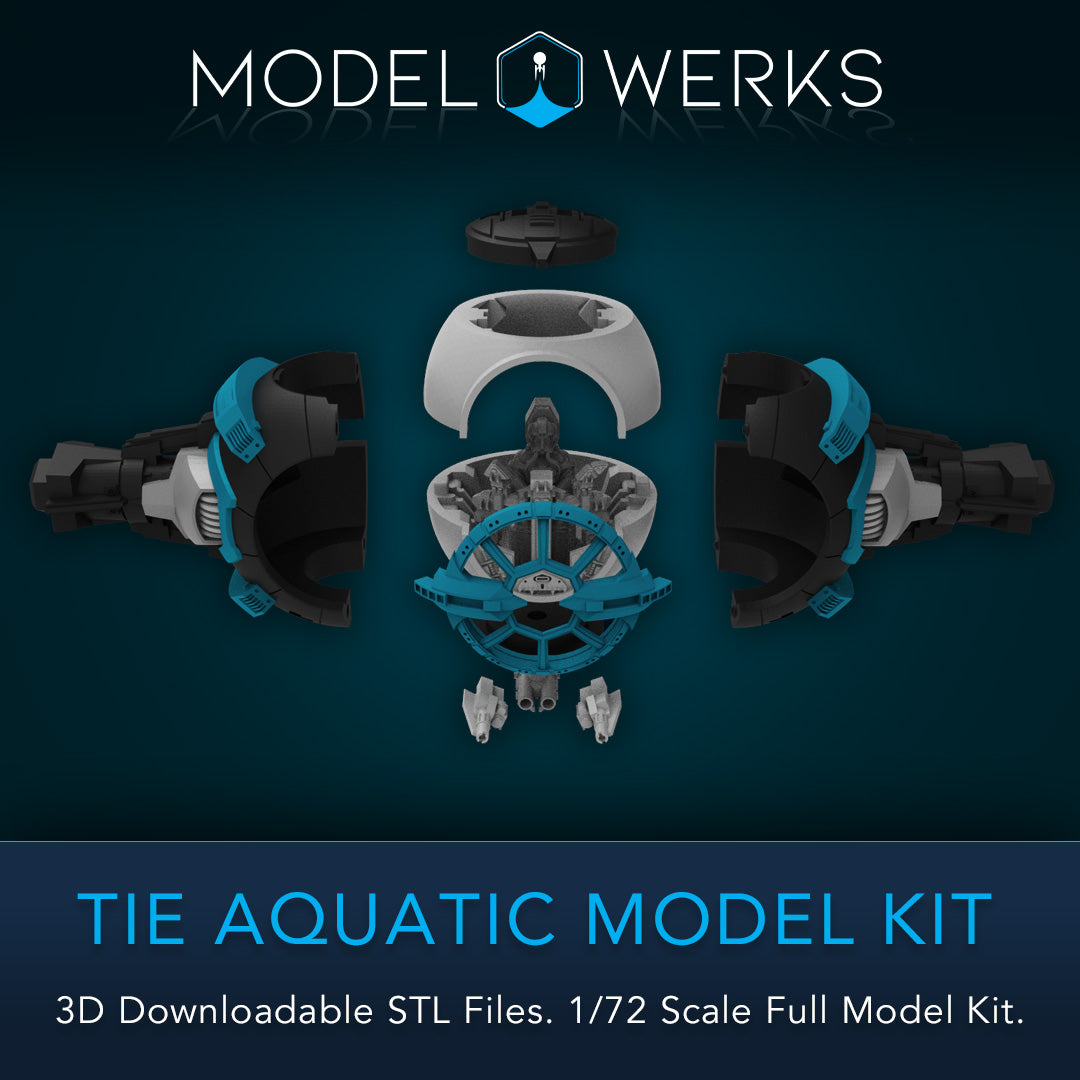 1/72 Scale Tie Aquatic Full Kit STL File Download