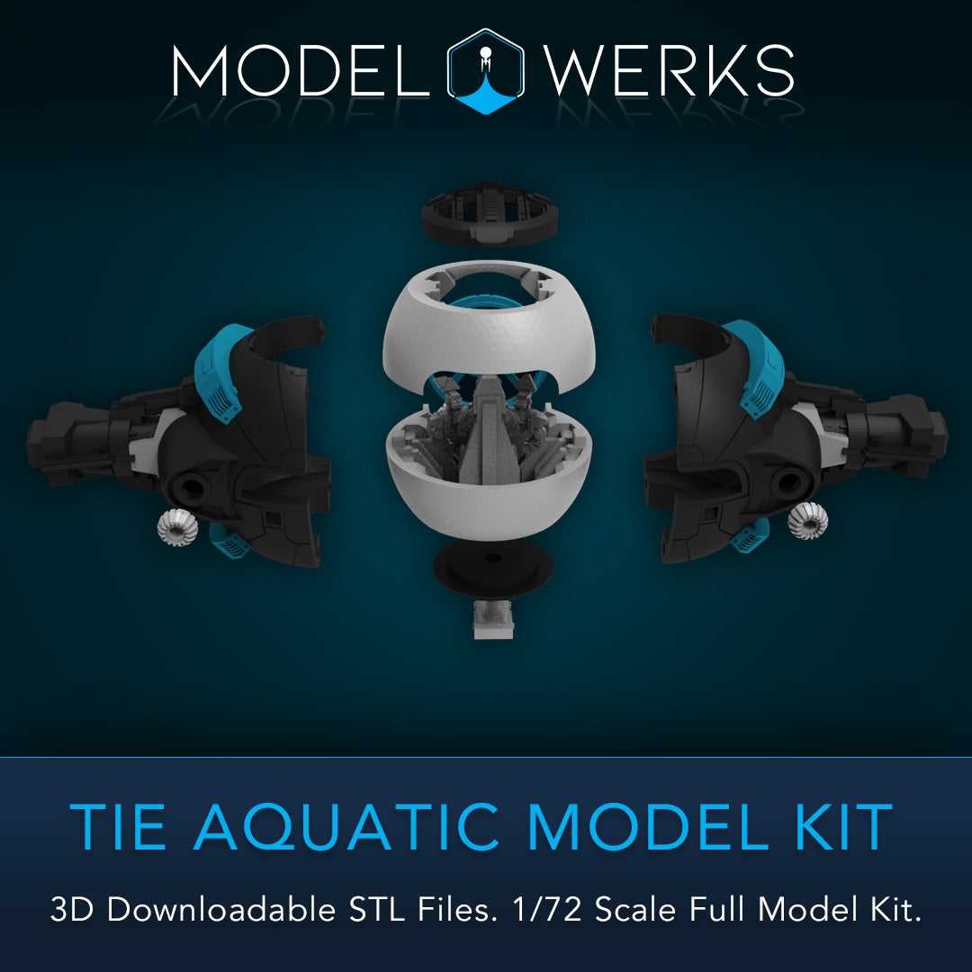 1/72 Scale Tie Aquatic Full Kit STL File Download