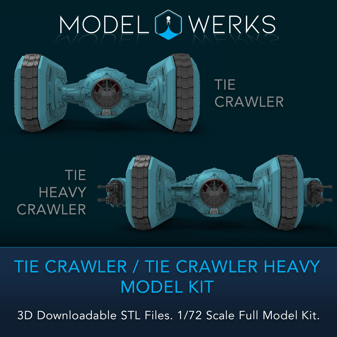 1/72 Scale Tie Crawler / Tie Heavy Crawler Full Kit STL File Download