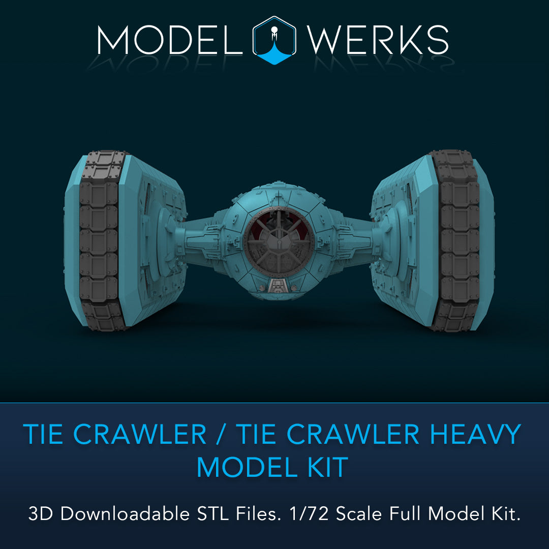 1/72 Scale Tie Crawler / Tie Heavy Crawler Full Kit STL File Download