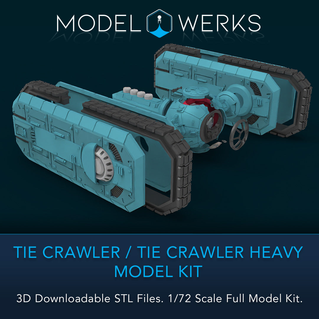 1/72 Scale Tie Crawler / Tie Heavy Crawler Full Kit STL File Download