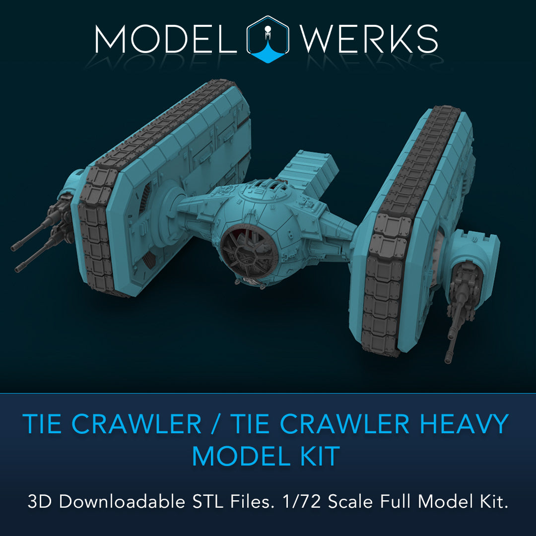 1/72 Scale Tie Crawler / Tie Heavy Crawler Full Kit STL File Download