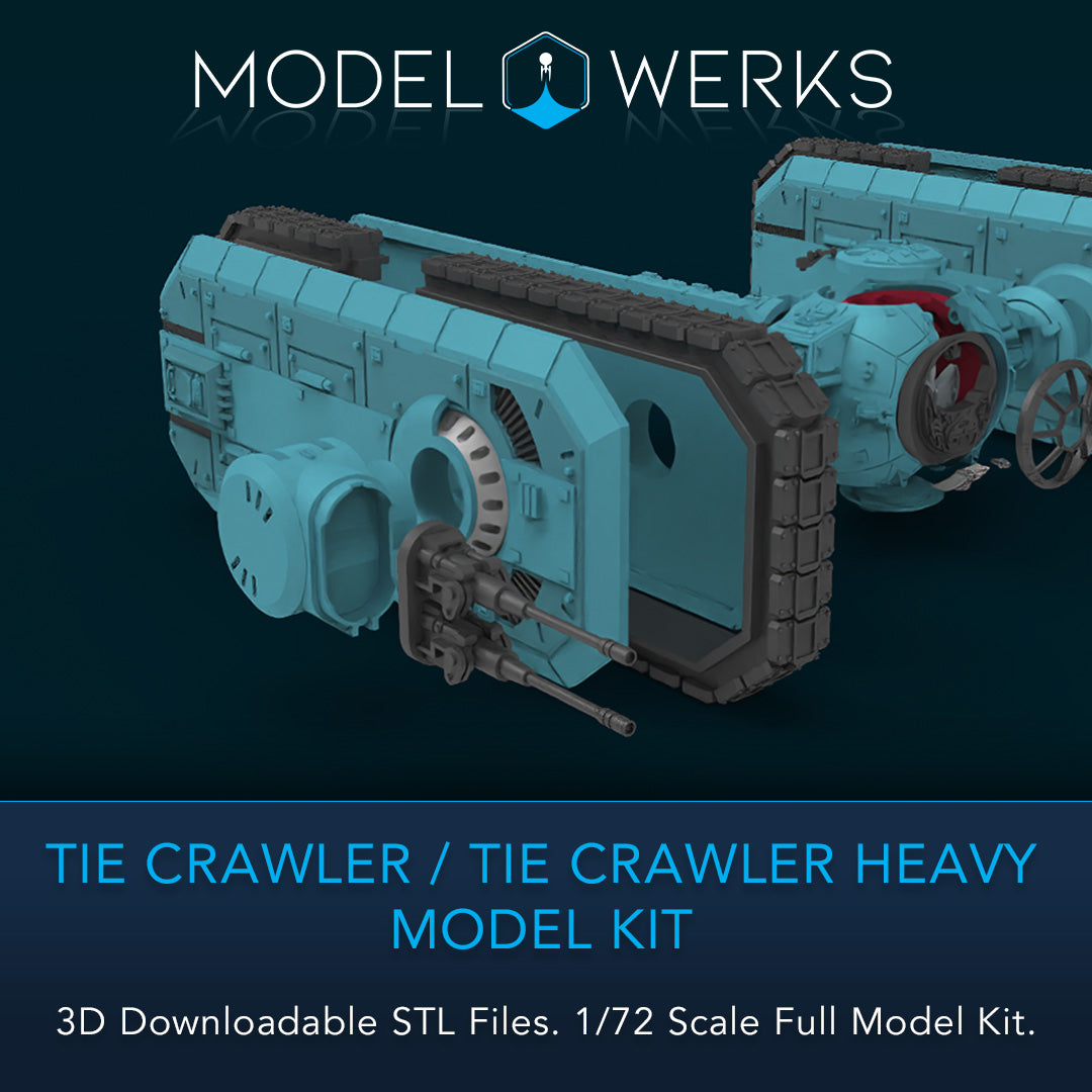 1/72 Scale Tie Crawler / Tie Heavy Crawler Full Kit STL File Download