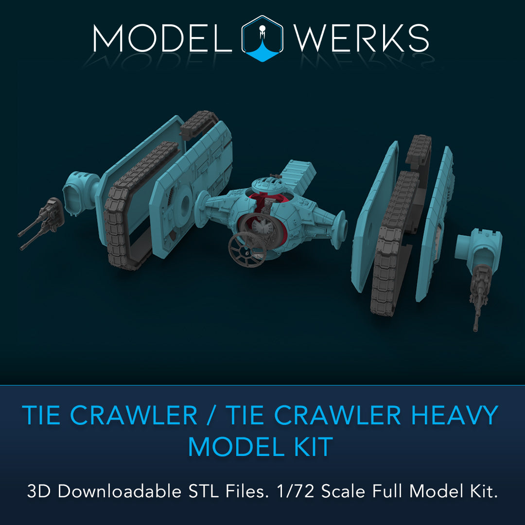 1/72 Scale Tie Crawler / Tie Heavy Crawler Full Kit STL File Download