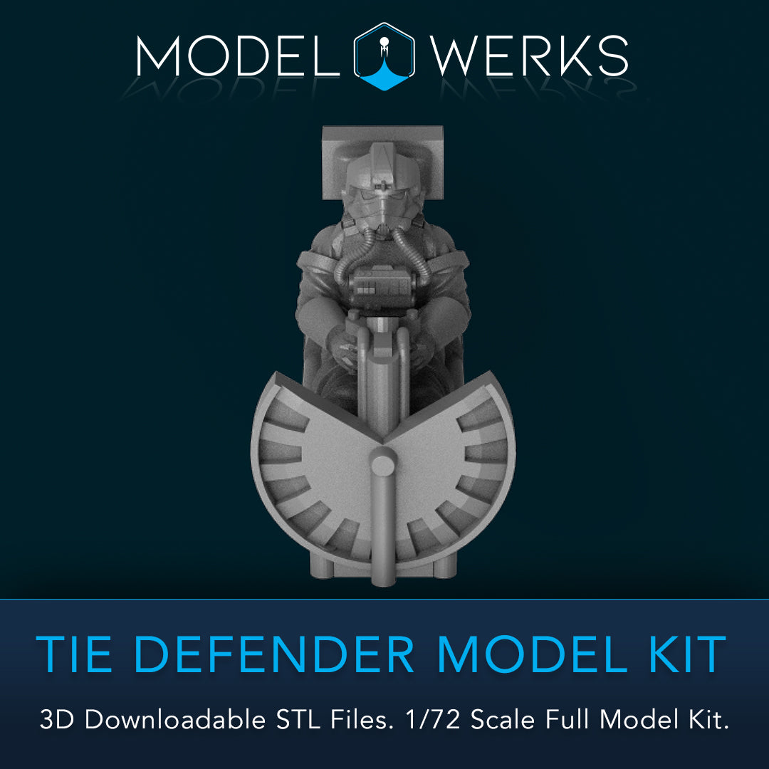 1/72 Scale Tie Defender Full Kit STL File Download