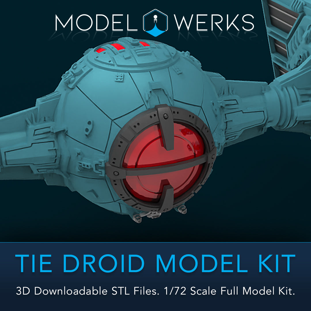 1/72 Scale Tie Droid Full Kit STL File Download