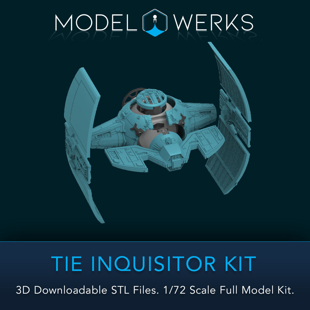 1/72 Scale Advanced V1 Inquisitorial Tie Full Kit STL File Download