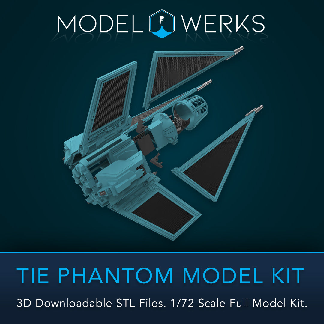 1/72 Scale Tie Phantom Full Kit STL File Download