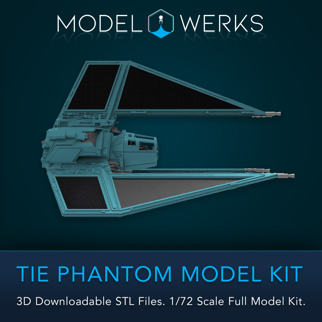 1/72 Scale Tie Phantom Full Kit STL File Download