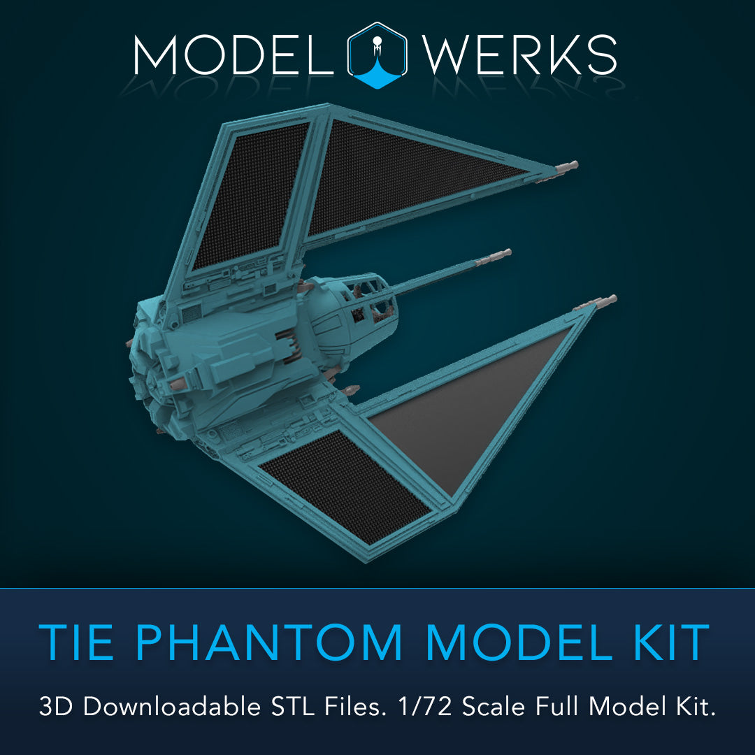 1/72 Scale Tie Phantom Full Kit STL File Download
