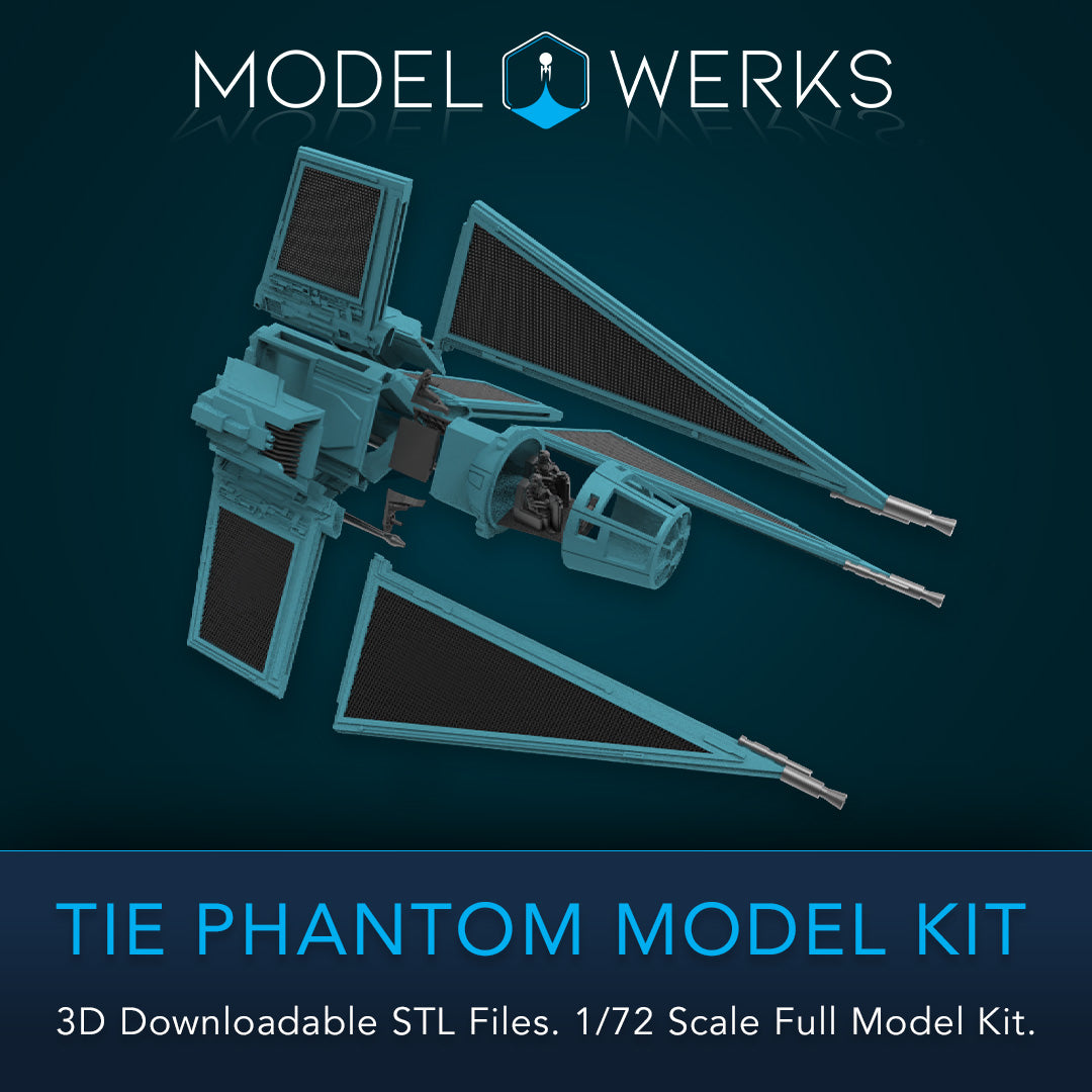 1/72 Scale Tie Phantom Full Kit STL File Download