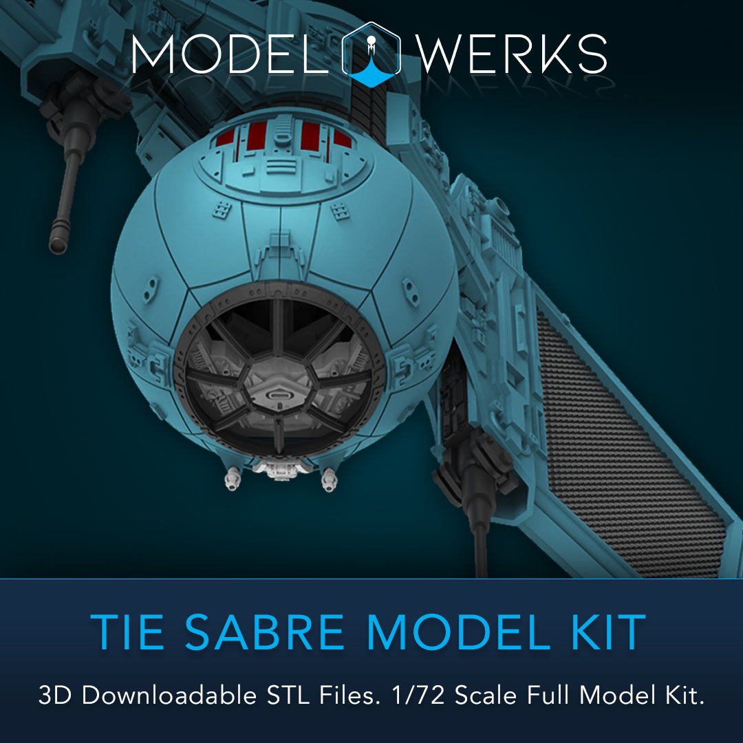 1/72 Scale Tie Sabre Full Kit STL File Download