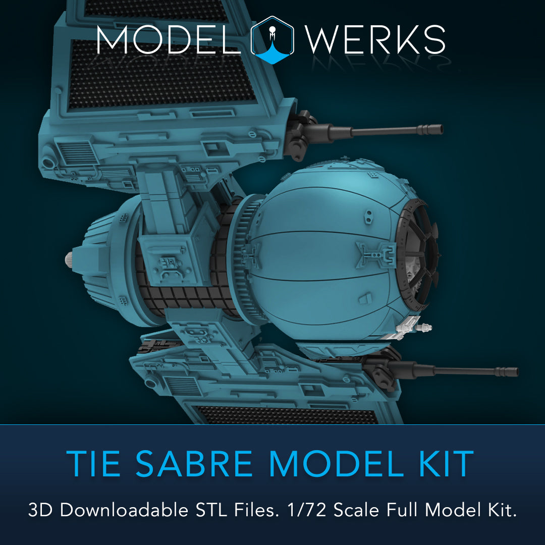 1/72 Scale Tie Sabre Full Kit STL File Download