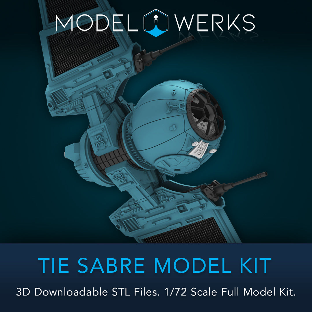 1/72 Scale Tie Sabre Full Kit STL File Download