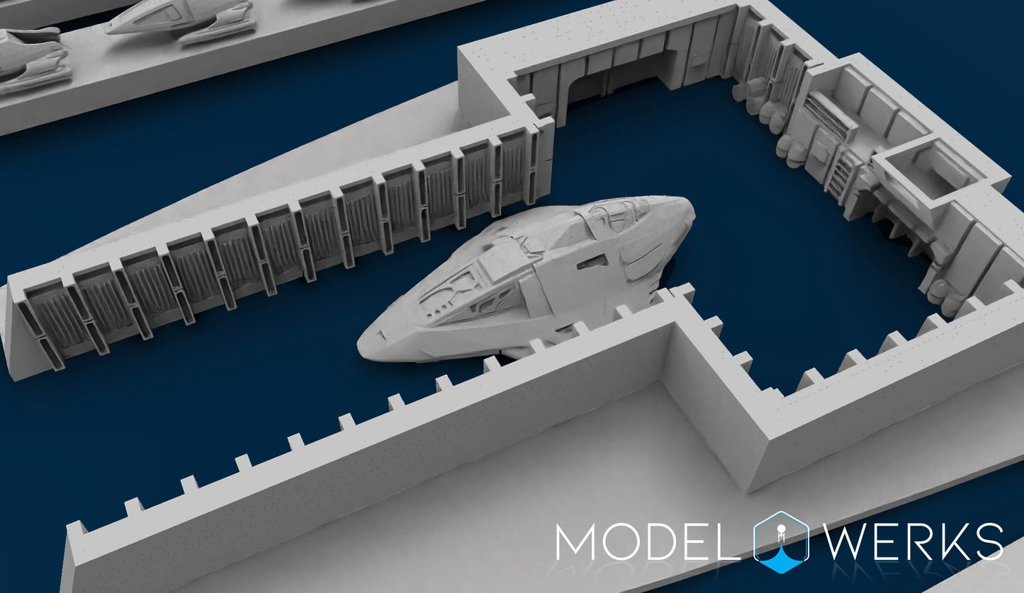 1:1000 Scale Voyager Shuttlebay STL File Download