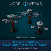 K-Class Stations 1/3900 and 1/1000 Scale STL Bundle