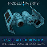 1/32 Scale Tie Bomber Full Kit STL File Download