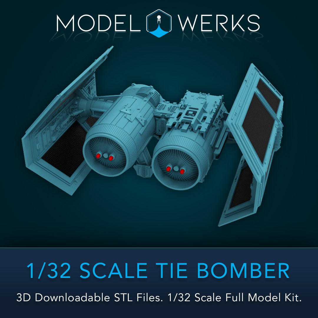 1/32 Scale Tie Bomber Full Kit STL File Download