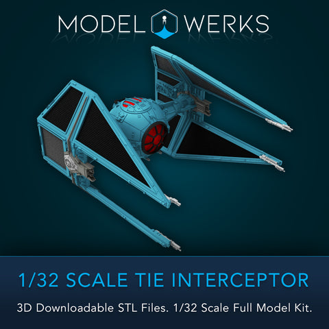 1/32 Scale Tie Interceptor Full Kit STL File Download