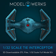 1/32 Scale Tie Interceptor Full Kit STL File Download