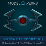 1/32 Scale Tie Interceptor Full Kit STL File Download