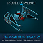 1/32 Scale Tie Interceptor Full Kit STL File Download