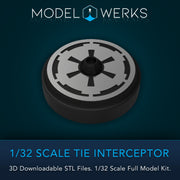 1/32 Scale Tie Interceptor Full Kit STL File Download