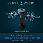 K-Class Stations 1/3900 and 1/1000 Scale STL Bundle