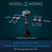 K-Class Stations 1/3900 and 1/1000 Scale STL Bundle