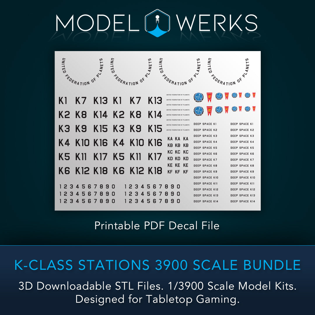 K-Class Stations 1/3900 Scale STL Bundle