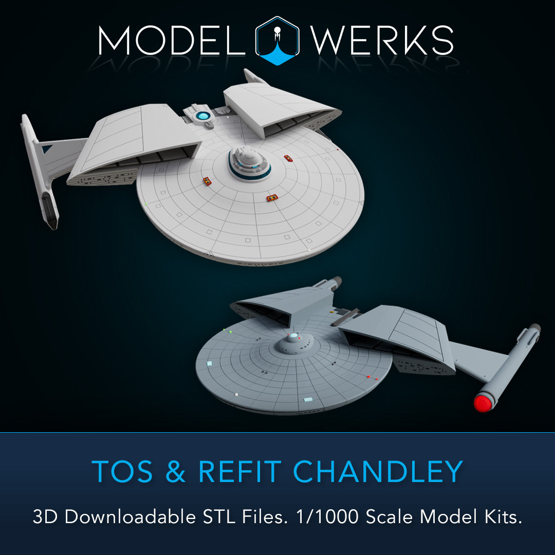 1/1000 TOS and Refit Chandley Class STL File Download – modelwerkshop