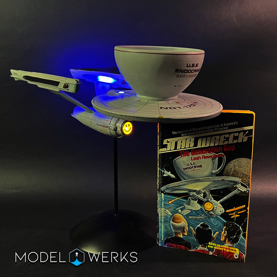 One-of-One 1/1000 USS Endocrine — Illuminated Star Wreck Display Model
