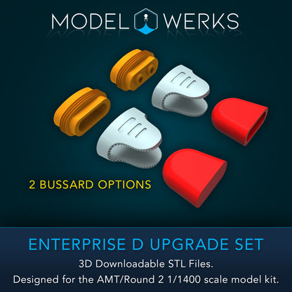 1/1400 Scale Enterprise-D Upgrade Set STL File Download