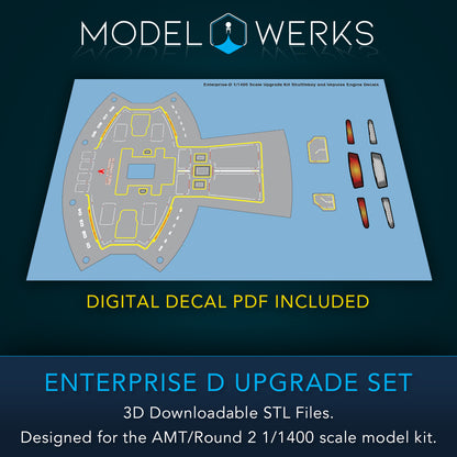 1/1400 Scale Enterprise-D Upgrade Set STL File Download