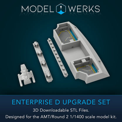 1/1400 Scale Enterprise-D Upgrade Set STL File Download